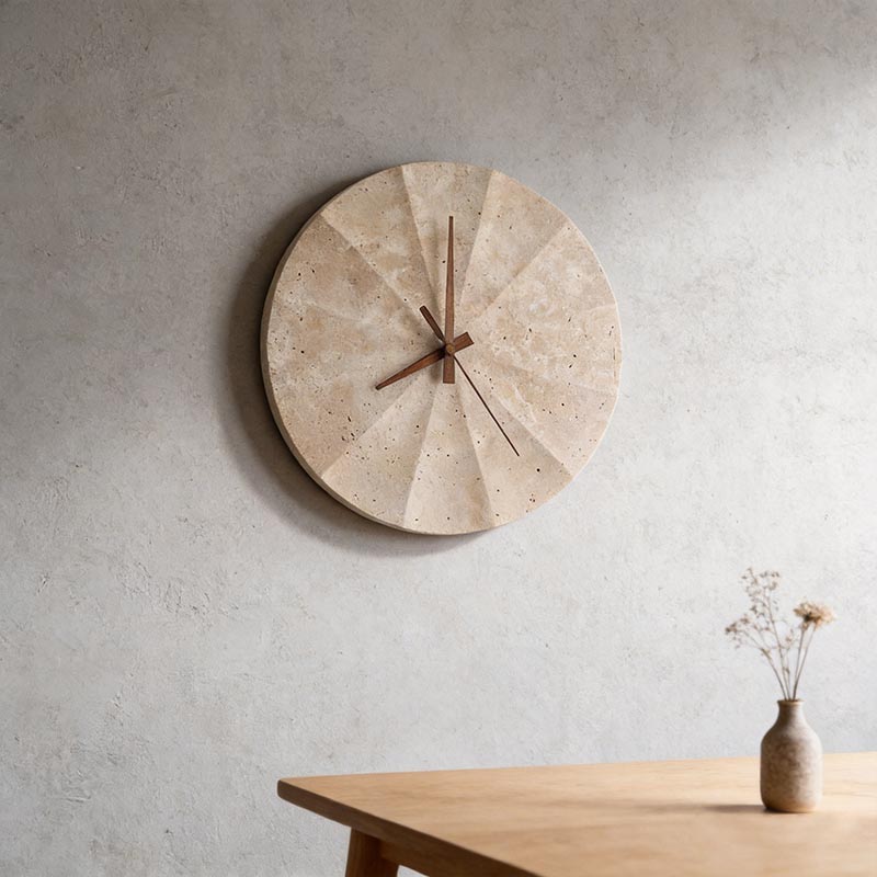 travertine wall clock (3)