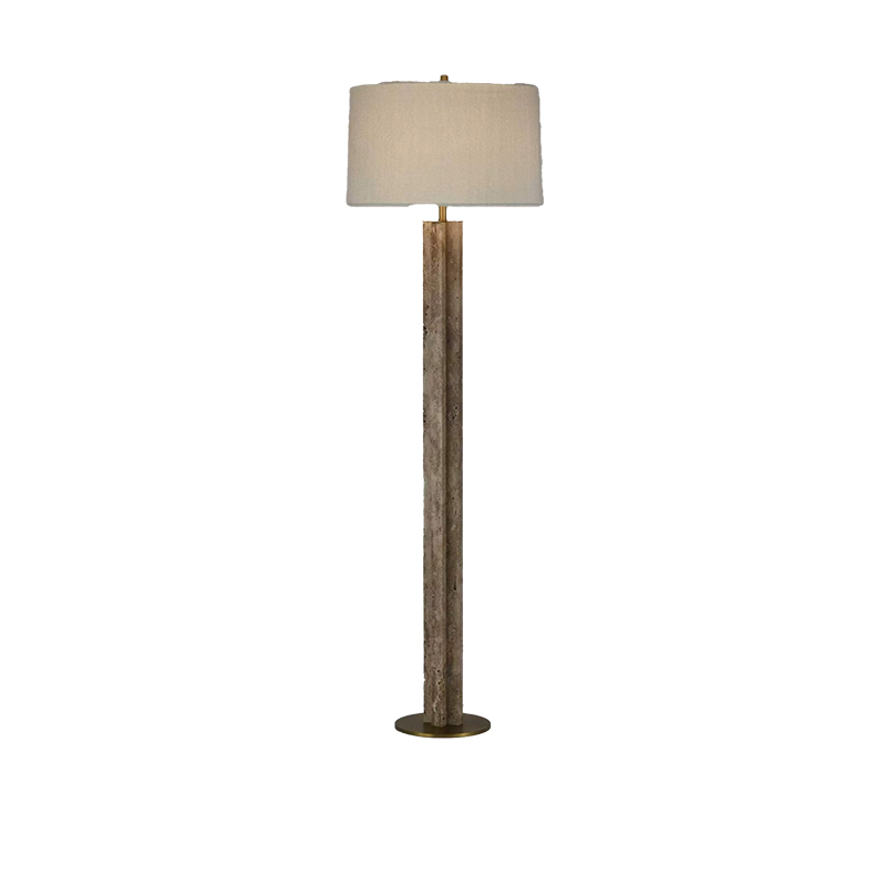 EPFL1007Modern Travertine Floor Lamp