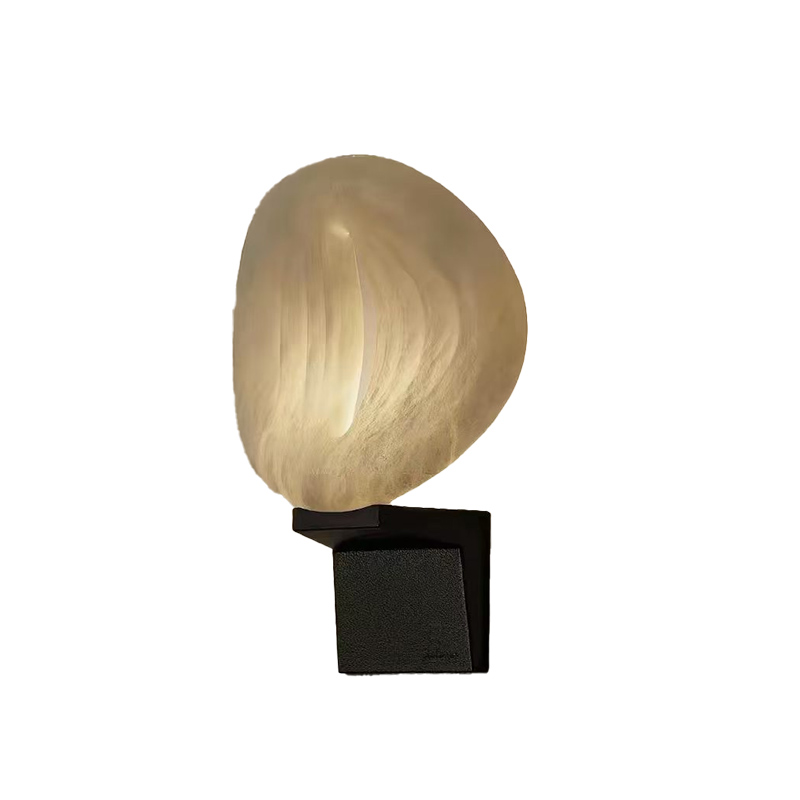 EPWL1072Natural Stone Wall Light Irregular Translucent Stone Wall Sconce