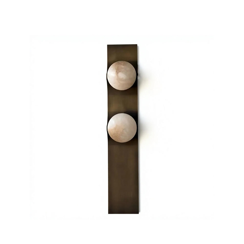 EPWL1084Alabaster Brass Wall Sconce