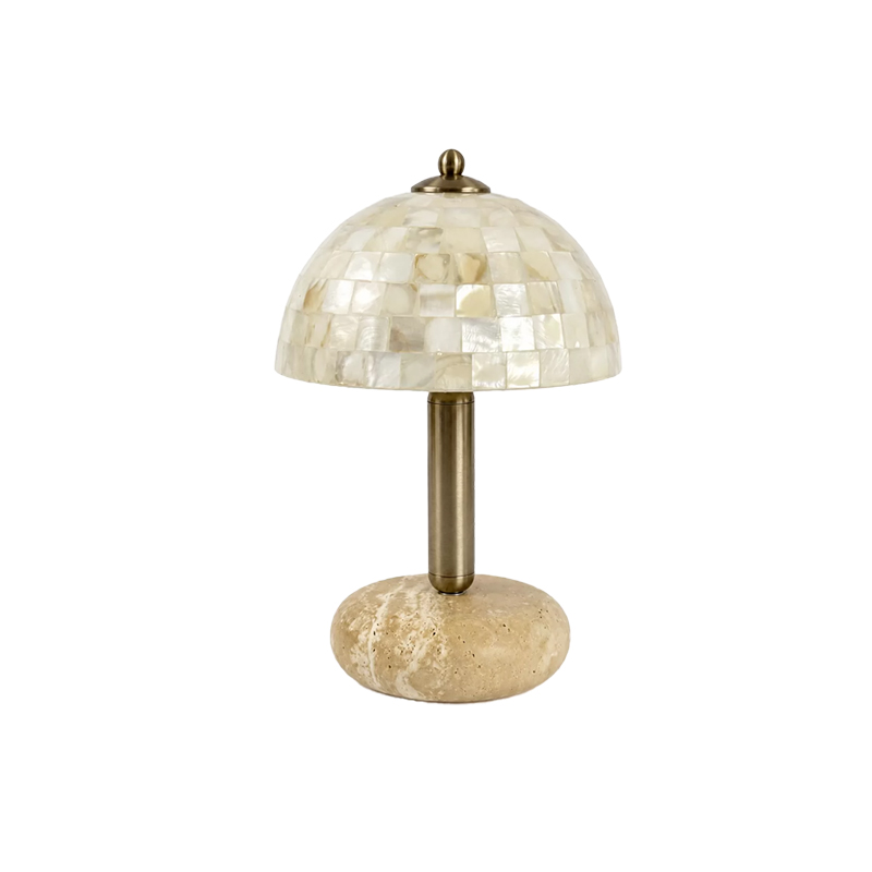 EPTL1097Luxury Natural Shell Mushroom Table Lamp